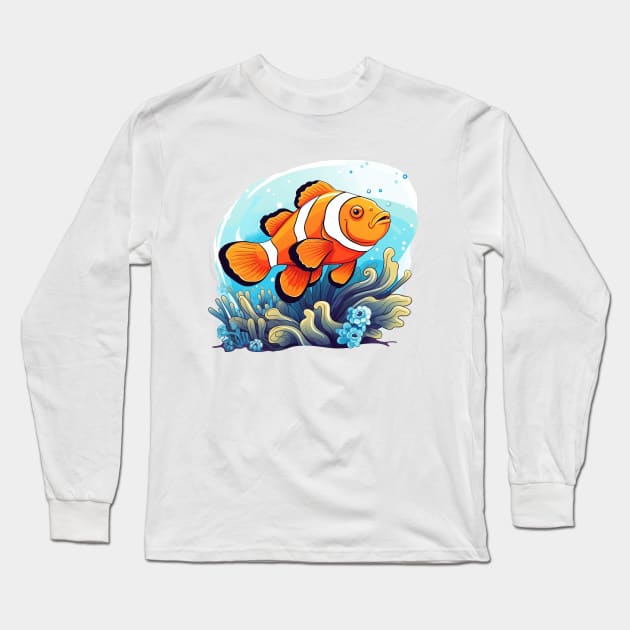 Clownfish Long Sleeve T-Shirt by zooleisurelife